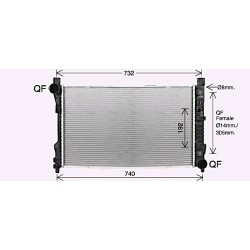 Radiator AVA QUALITY COOLING MS2727 OE Ref A2035004803
