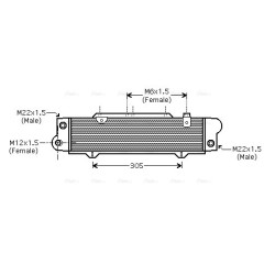 AVA Engine Oil Cooler AVA QUALITY COOLING MS3346 OE Ref A1081800265