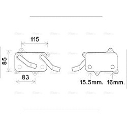 Engine Oil Cooler AVA QUALITY COOLING MS3555 OE Ref 1121880301