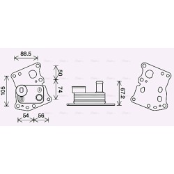 Engine Oil Cooler AVA QUALITY COOLING MS3701 OE Ref 2711801410