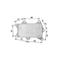 AVA Engine Oil Cooler AVA QUALITY COOLING MS3760 OE Ref A6261800165