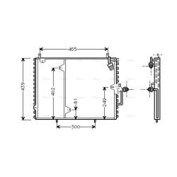 AVA AC Condenser AVA QUALITY COOLING MS5160 OE Ref 124 830 06 70