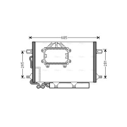 AVA AC Condenser AVA QUALITY COOLING MS5562D OE Ref A2115000554