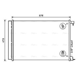 AC Condenser AVA QUALITY COOLING MS5678D OE Ref 0995001354