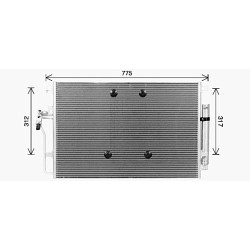 AVA AC Condenser AVA QUALITY COOLING MS5724D OE Ref A9065000554