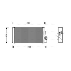 AVA Heater Matrix AVA QUALITY COOLING MS6188 OE Ref A0028352401