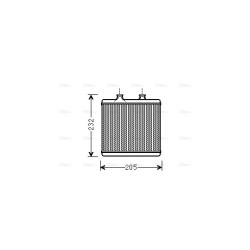 Heater Matrix AVA QUALITY COOLING MS6472 OE Ref A2048300061