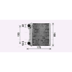 Heater Matrix AVA QUALITY COOLING MS6762 OE Ref A1648300261