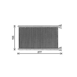 Heater Matrix AVA QUALITY COOLING MS6780 OE Ref A0998300061