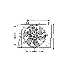 AVA Radiator Fan AVA QUALITY COOLING MS7501 OE Ref A2025053555