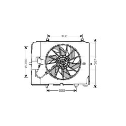 Radiator Fan AVA QUALITY COOLING MS7502 OE Ref 0015001993