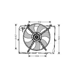 AVA Radiator Fan AVA QUALITY COOLING MS7503 OE Ref A0015003093