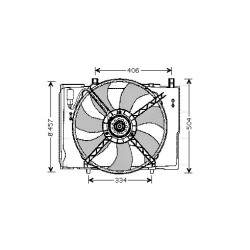 AVA Radiator Fan AVA QUALITY COOLING MS7504 OE Ref 5101095AA