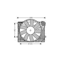 AVA Radiator Fan AVA QUALITY COOLING MS7505 OE Ref A2205000093