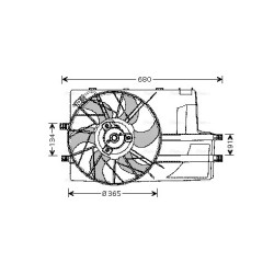 AVA Radiator Fan AVA QUALITY COOLING MS7511 OE Ref A1685000293