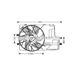 AVA Radiator Fan AVA QUALITY COOLING MS7516 OE Ref 1685000164