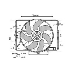 AVA Radiator Fan AVA QUALITY COOLING MS7522 OE Ref 2049066802