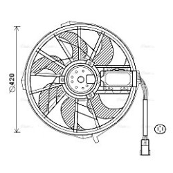 AVA Radiator Fan AVA QUALITY COOLING MS7656 OE Ref 1698202842