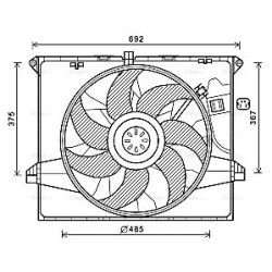 AVA Radiator Fan AVA QUALITY COOLING MS7671 OE Ref 1645000493