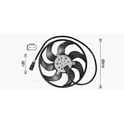 AVA Radiator Fan AVA QUALITY COOLING MS7764 OE Ref A6395000193