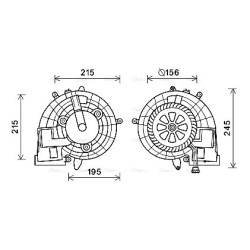 AVA Heater Blower Motor AVA QUALITY COOLING MS8612 OE Ref A1718350004