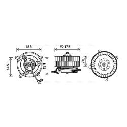 AVA Heater Blower Motor AVA QUALITY COOLING MS8621 OE Ref 2108205242