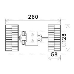 AVA Heater Blower Motor AVA QUALITY COOLING MS8645 OE Ref 1298209042