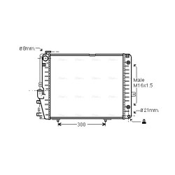 AVA Radiator AVA QUALITY COOLING MSA2072 OE Ref 1245009003