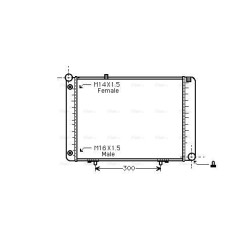 AVA Radiator AVA QUALITY COOLING MSA2074 OE Ref 201 500 49 03