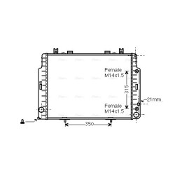 AVA Radiator AVA QUALITY COOLING MSA2131 OE Ref 140 500 14 03
