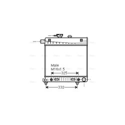 Radiator AVA QUALITY COOLING MSA2150 OE Ref 202 500 58 03