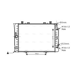 AVA Radiator AVA QUALITY COOLING MSA2151 OE Ref 140 500 21 03