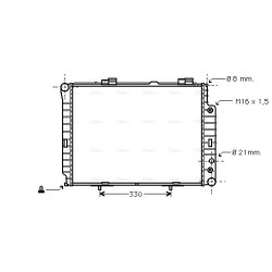 AVA Radiator AVA QUALITY COOLING MSA2214 OE Ref 2105003003