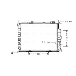 AVA Radiator AVA QUALITY COOLING MSA2228 OE Ref 2105006603