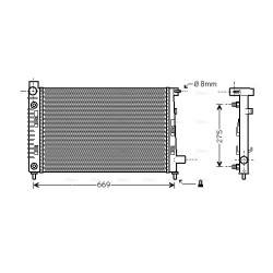 AVA Radiator AVA QUALITY COOLING MSA2282 OE Ref 168 500 12 02