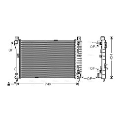 Radiator AVA QUALITY COOLING MSA2286 OE Ref 203 500 04 03