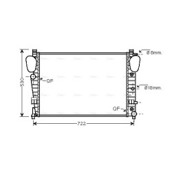 AVA Radiator AVA QUALITY COOLING MSA2309 OE Ref 2205002003