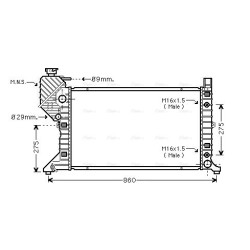 AVA Radiator AVA QUALITY COOLING MSA2343 OE Ref 9015003800