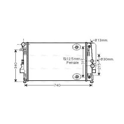 AVA Radiator AVA QUALITY COOLING MSA2460 OE Ref 6395011201