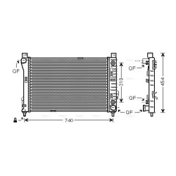 Radiator AVA QUALITY COOLING MSA2464 OE Ref A2035004703