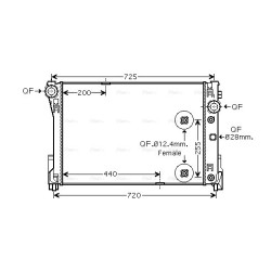 Radiator AVA QUALITY COOLING MSA2475 OE Ref 2045002203