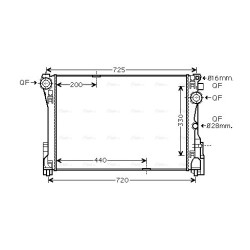 Radiator AVA QUALITY COOLING MSA2575 OE Ref 0995006203
