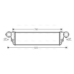 Intercooler AVA QUALITY COOLING MSA4297 OE Ref 2035000400