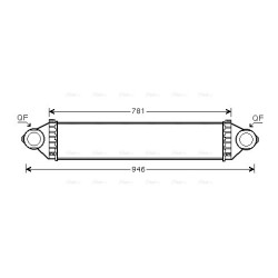 AVA Intercooler AVA QUALITY COOLING MSA4368 OE Ref 1695000900