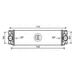 Intercooler AVA QUALITY COOLING MSA4582 OE Ref 9065010201