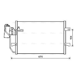 AVA AC Condenser AVA QUALITY COOLING MSA5289D OE Ref 168 500 11 54