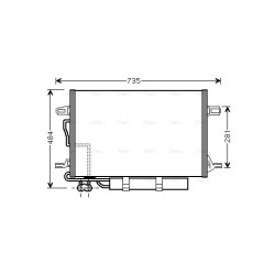 AVA AC Condenser AVA QUALITY COOLING MSA5307D OE Ref 211 500 02 54