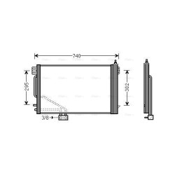 AVA AC Condenser AVA QUALITY COOLING MSA5493D OE Ref A1715000154