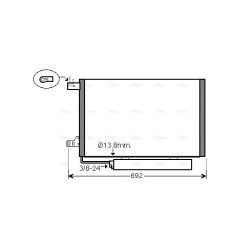 AVA AC Condenser AVA QUALITY COOLING MSA5578D OE Ref 1695000654
