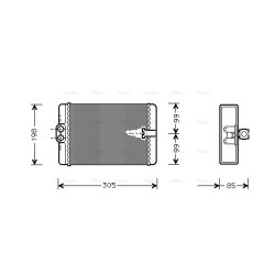 AVA Heater Matrix AVA QUALITY COOLING MSA6250 OE Ref 210 830 04 61